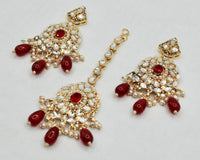 Sheesha Kundan And Faux Pearl Teeka Set - E1500