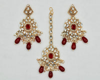 Sheesha Kundan And Faux Pearl Teeka Set - E1500