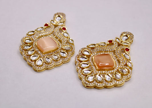 Kundan and Mona Lisa Earrings - E7092