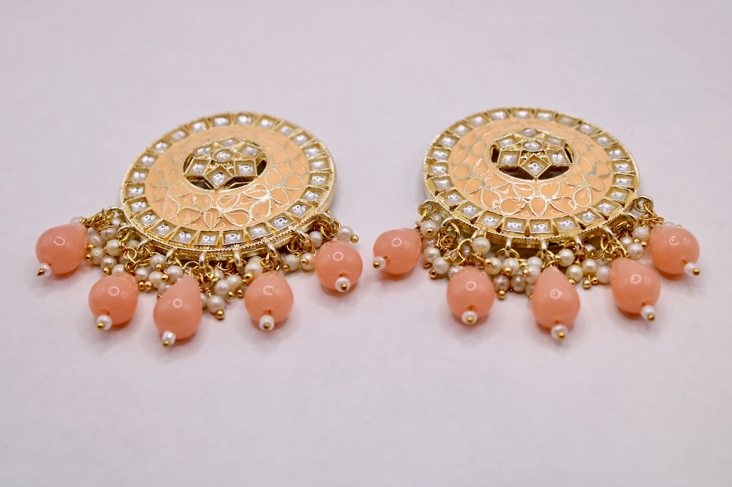 Hand-Painted Kundan Earrings - E7091