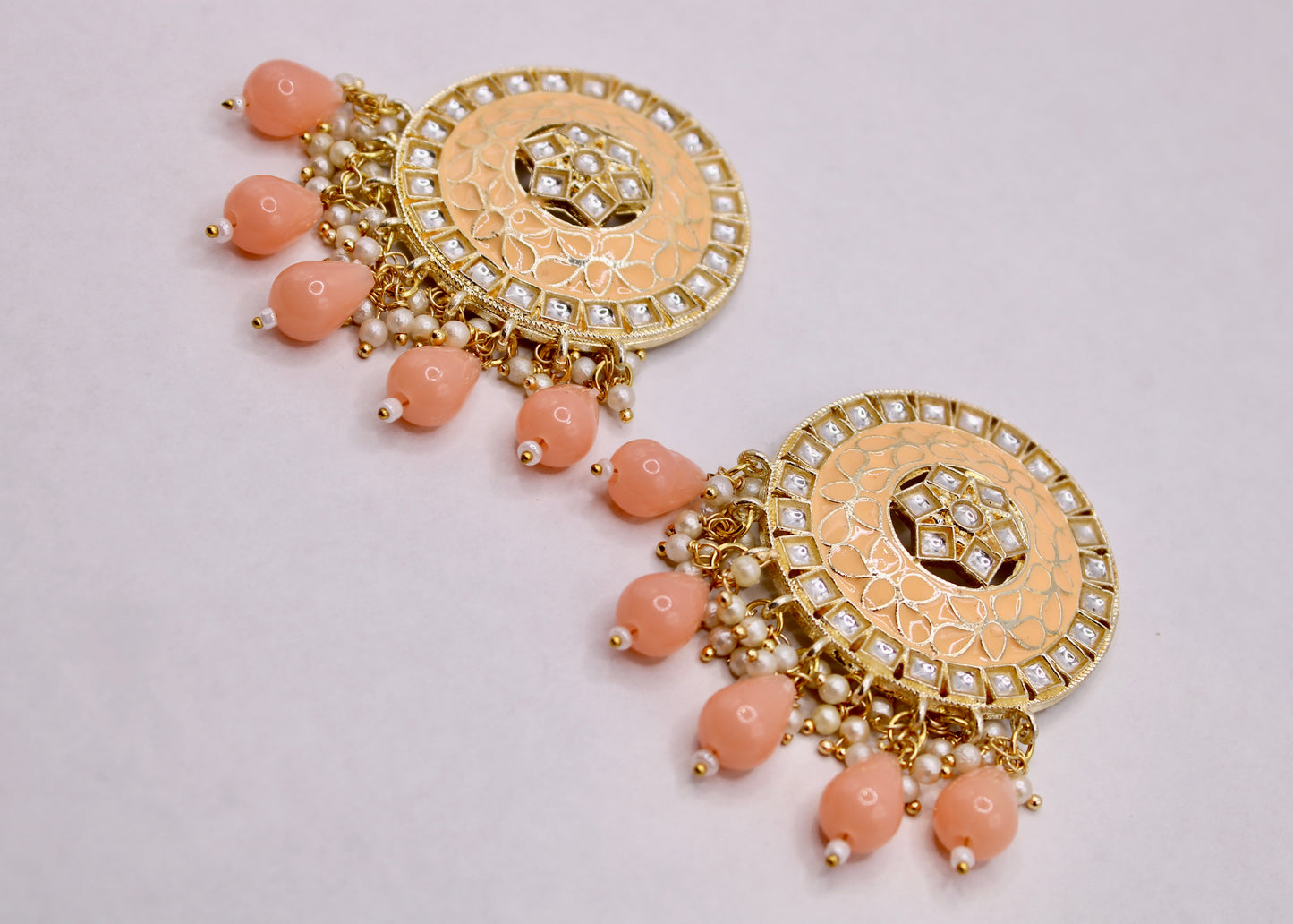 Hand-Painted Kundan Earrings - E7091