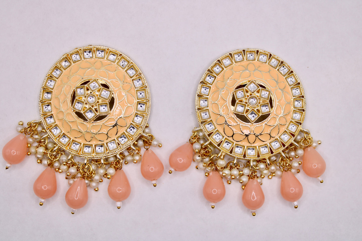 Hand-Painted Kundan Earrings - E7091