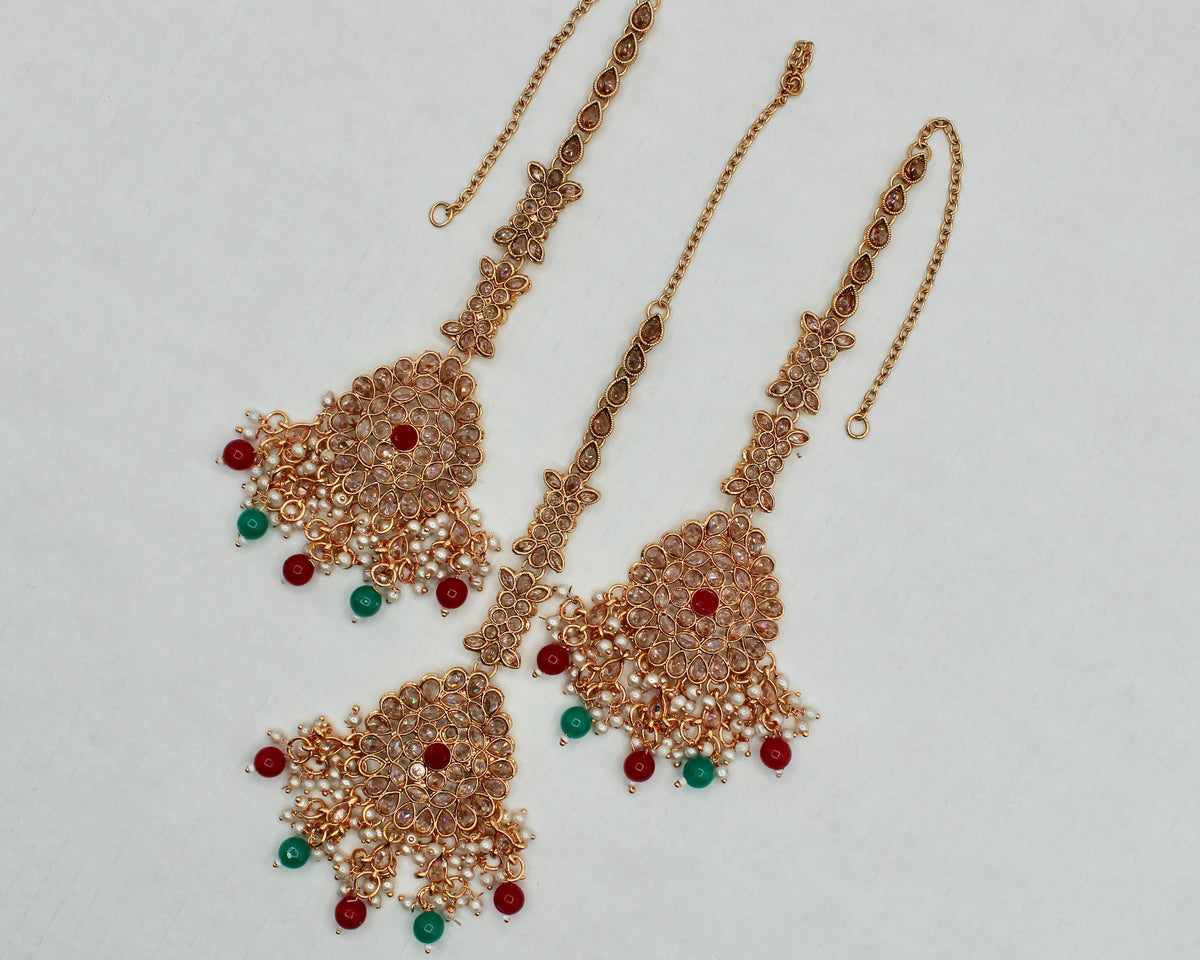 Polki and Bead Teeka Set - E1328