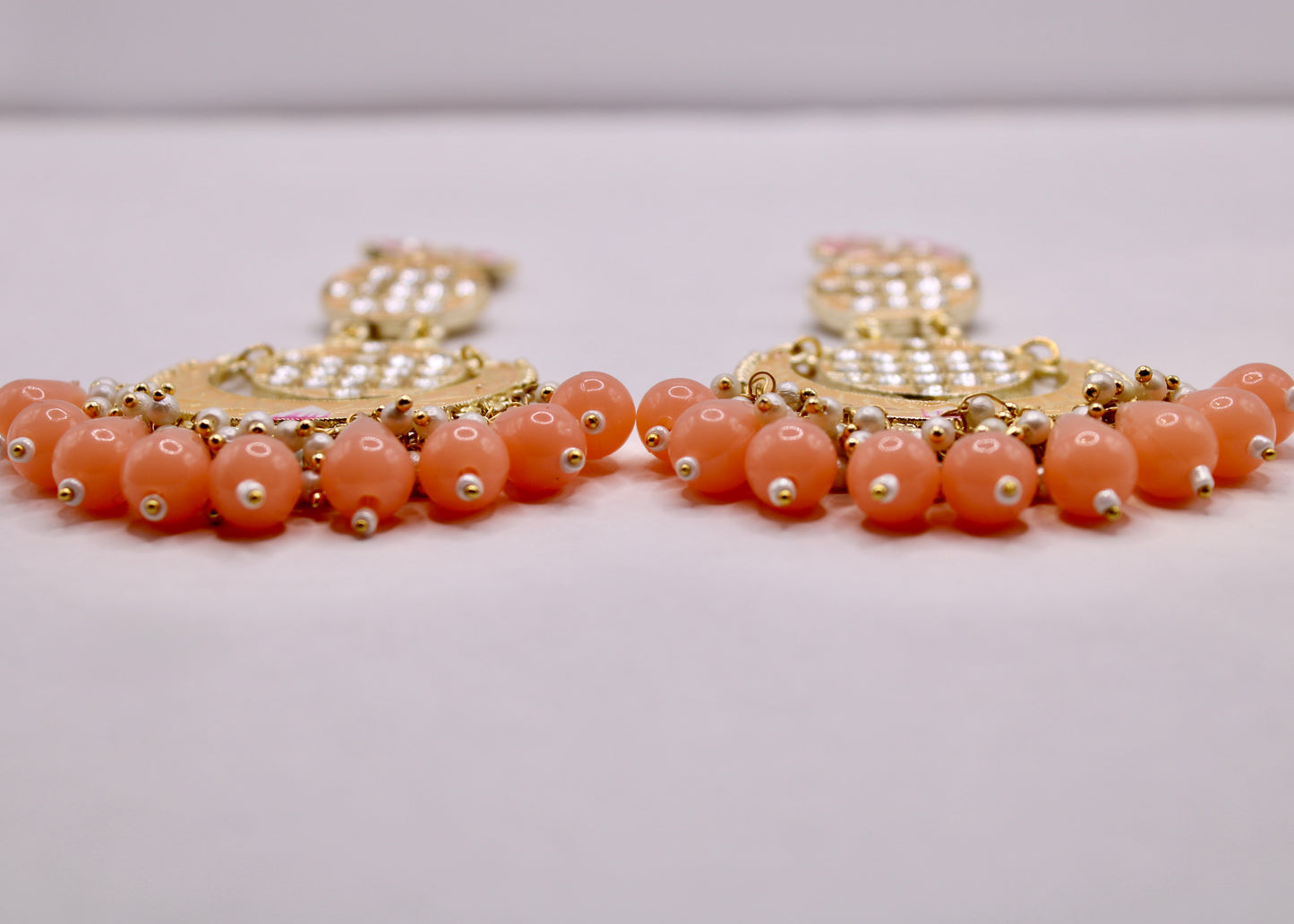 Hand-Painted Chand Bali Set- E7089