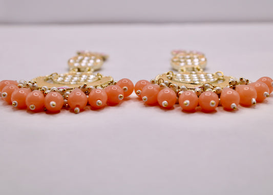 Hand-Painted Chand Bali Set- E7089