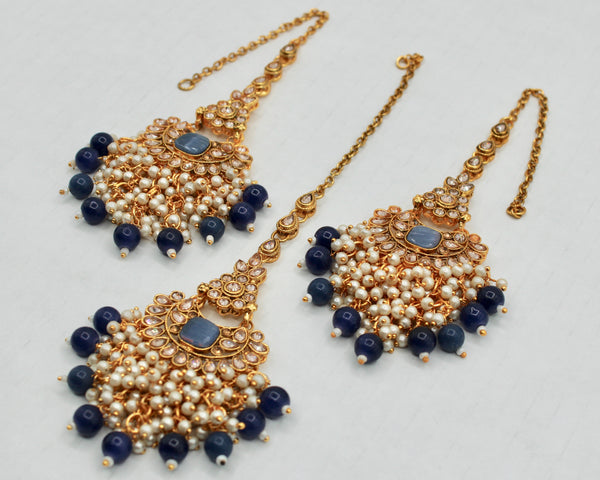 Gajra-Kundan Teeka Set - E1327