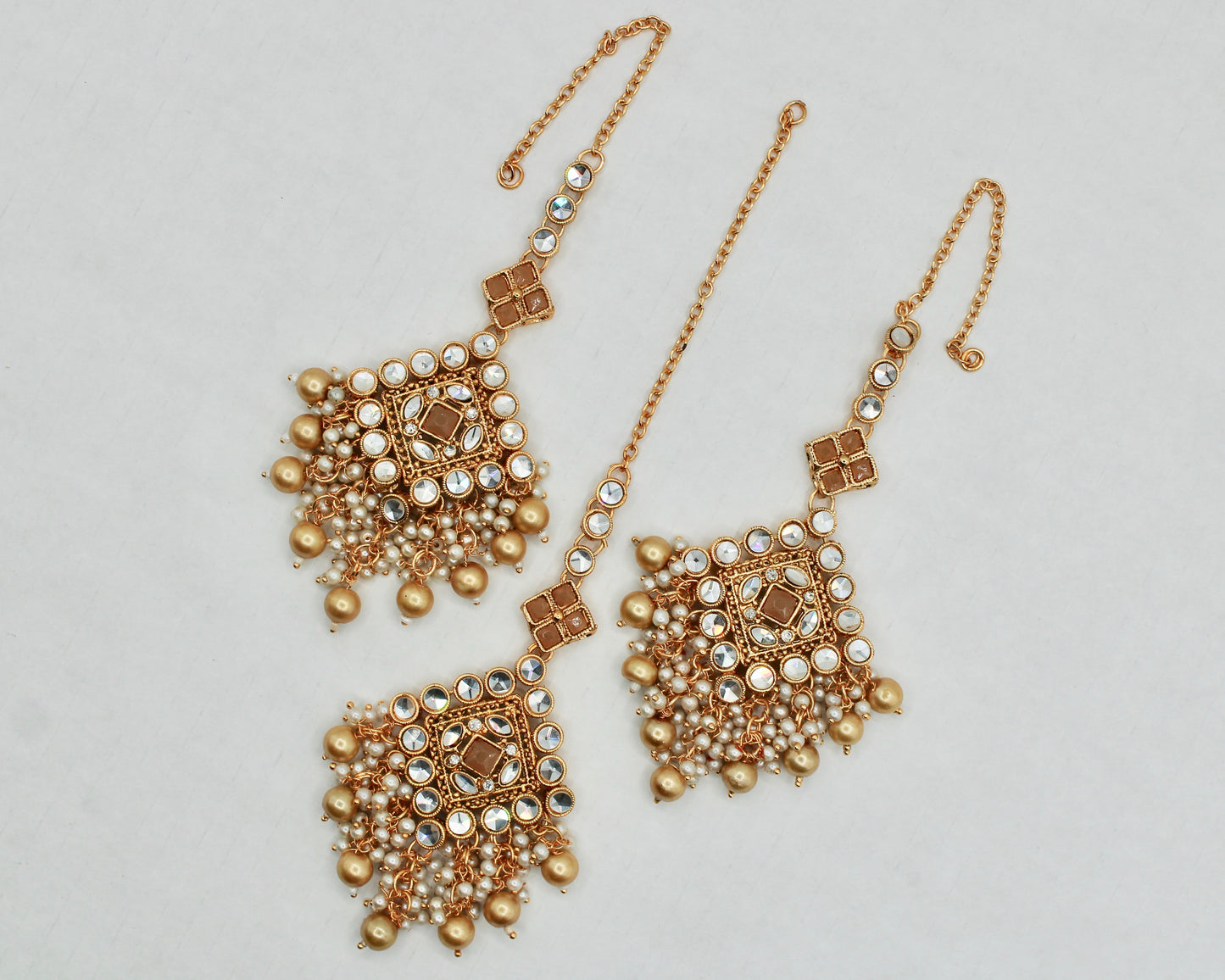 Faux Kundan and Bead Teeka Set - E1326
