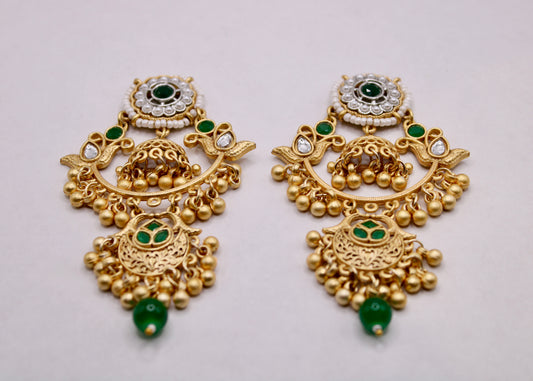 Oxidized Ghungroo Earrings - E7086