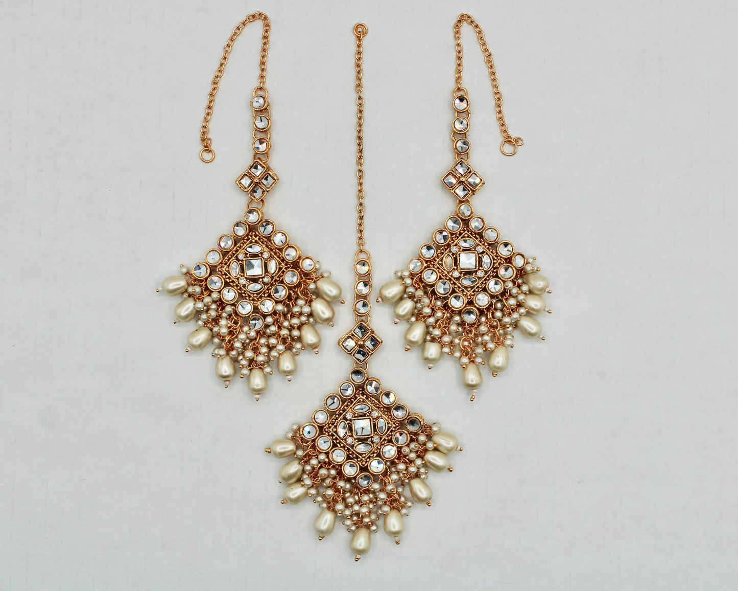 Faux Kundan and Bead Teeka Set - E1326