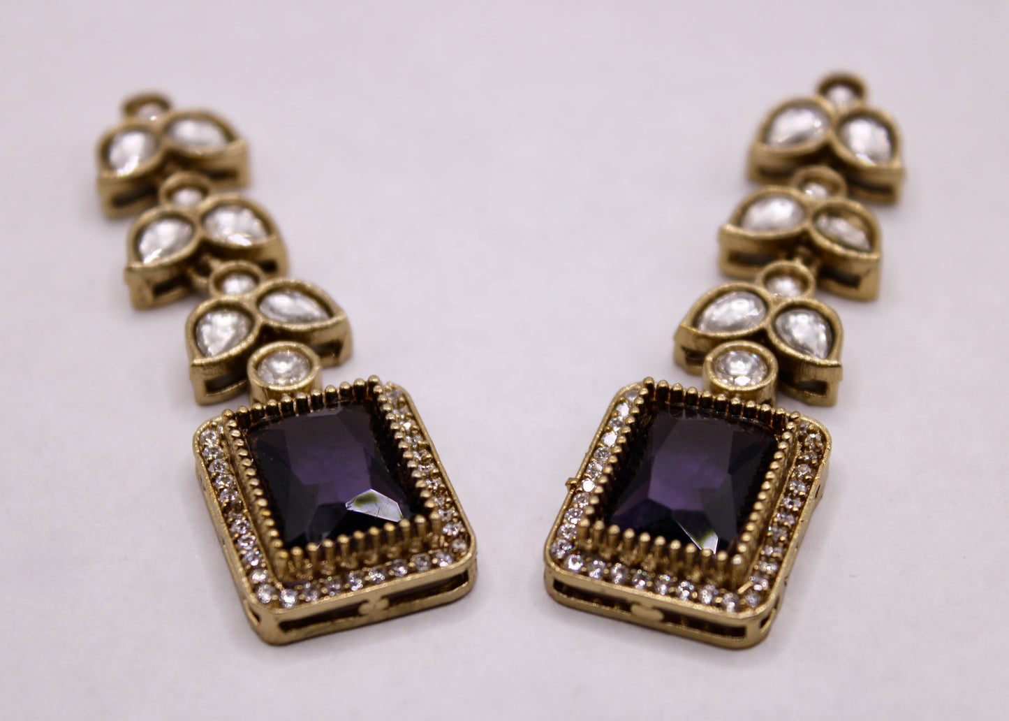 Mona Lisa and Kundan Earrings - E7084