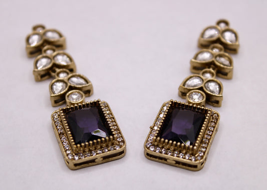 Mona Lisa and Kundan Earrings - E7084
