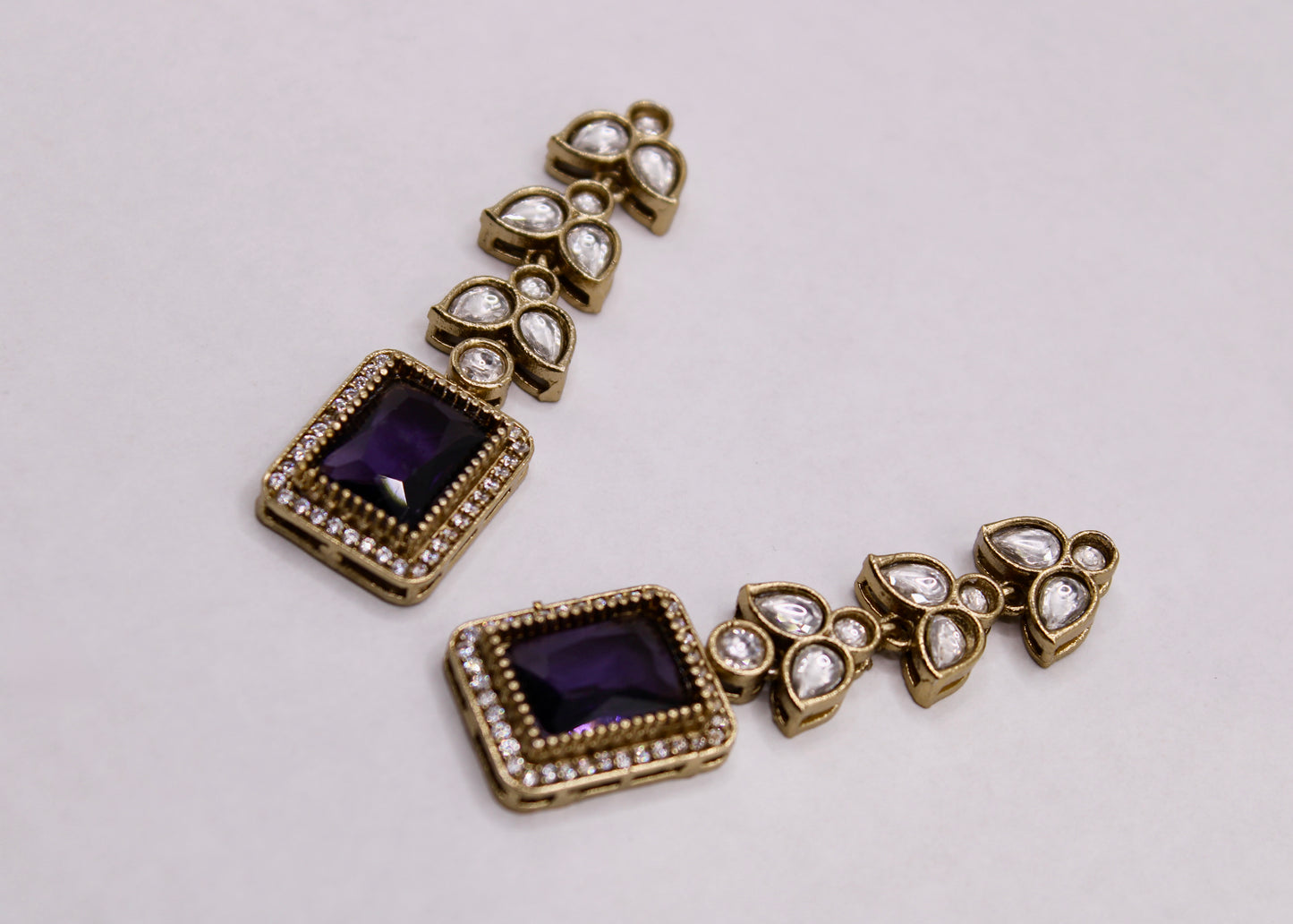Mona Lisa and Kundan Earrings - E7084