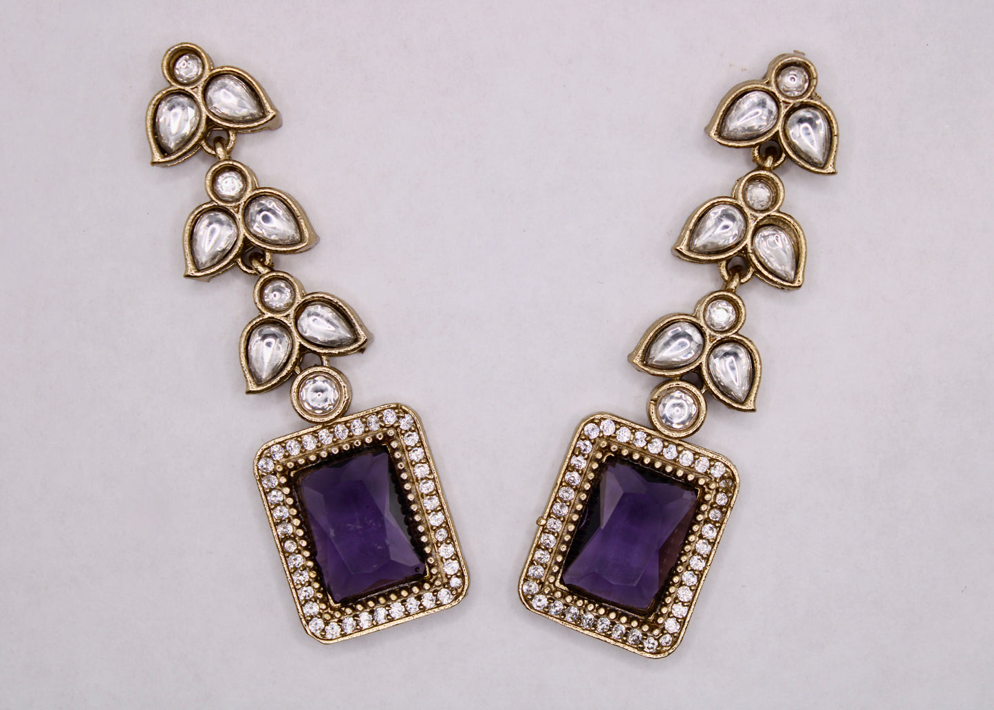 Mona Lisa and Kundan Earrings - E7084