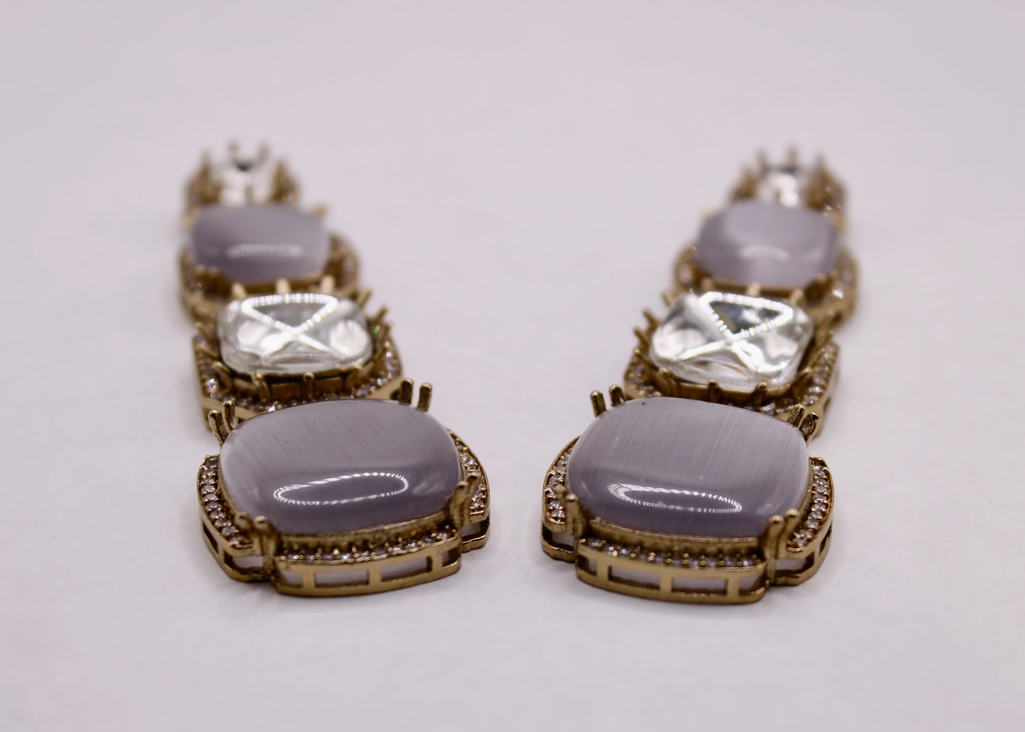 Mona Lisa and Kundan Earrings - E7083