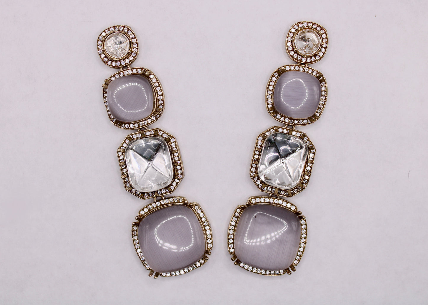 Mona Lisa and Kundan Earrings - E7083