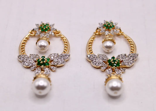 Cubic Zirconia Chaand Bali Earrings - E7079