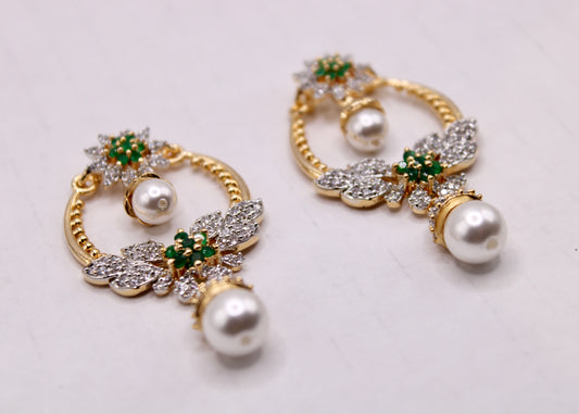 Cubic Zirconia Chaand Bali Earrings - E7079
