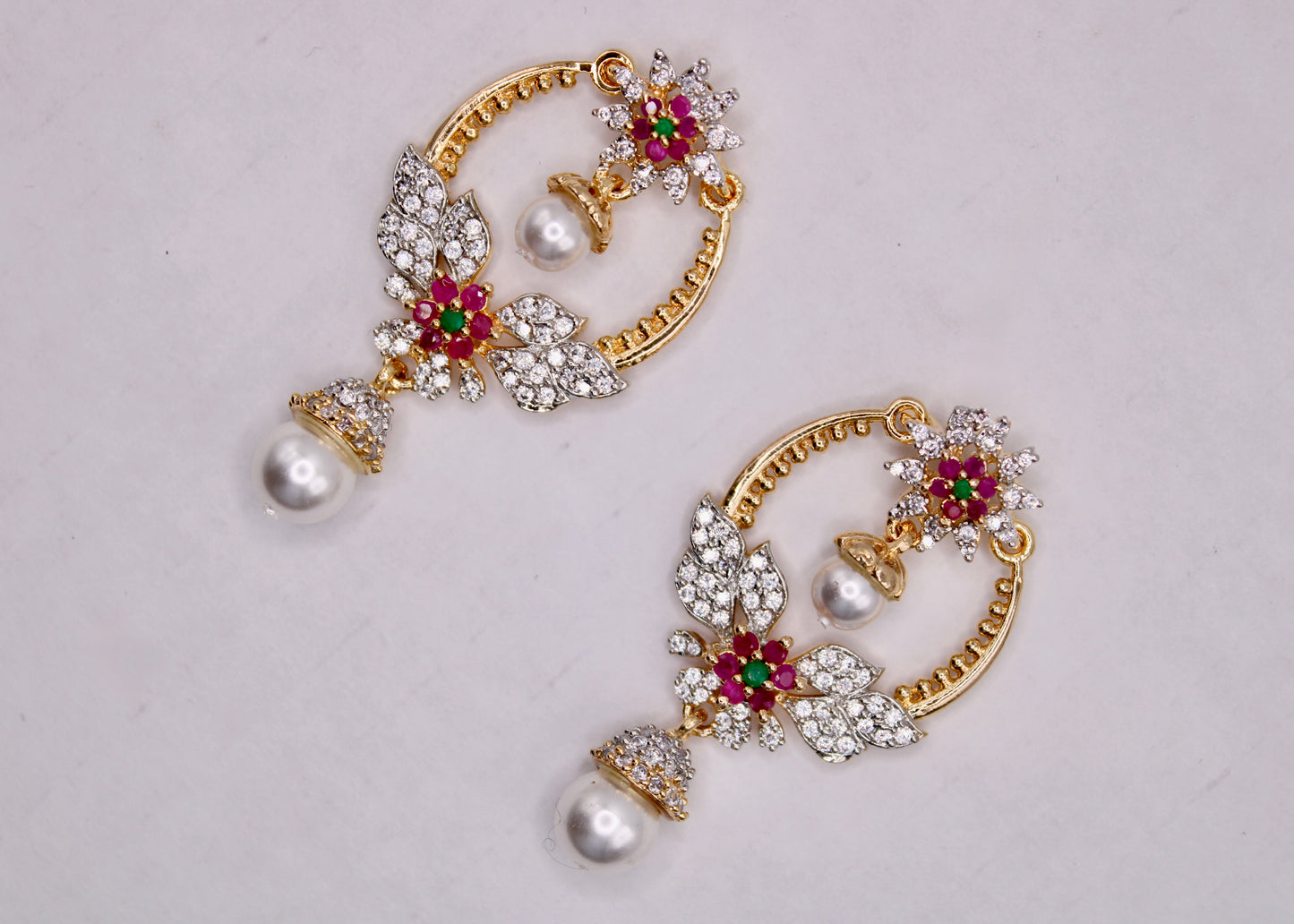 Cubic Zirconia Chaand Bali Earrings - E7079