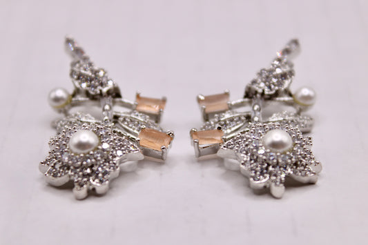 Cubic Zirconia and Mona Lisa Earrings - E7077
