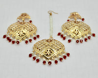 Faux Pearl Punjabi Teeka Set - E834