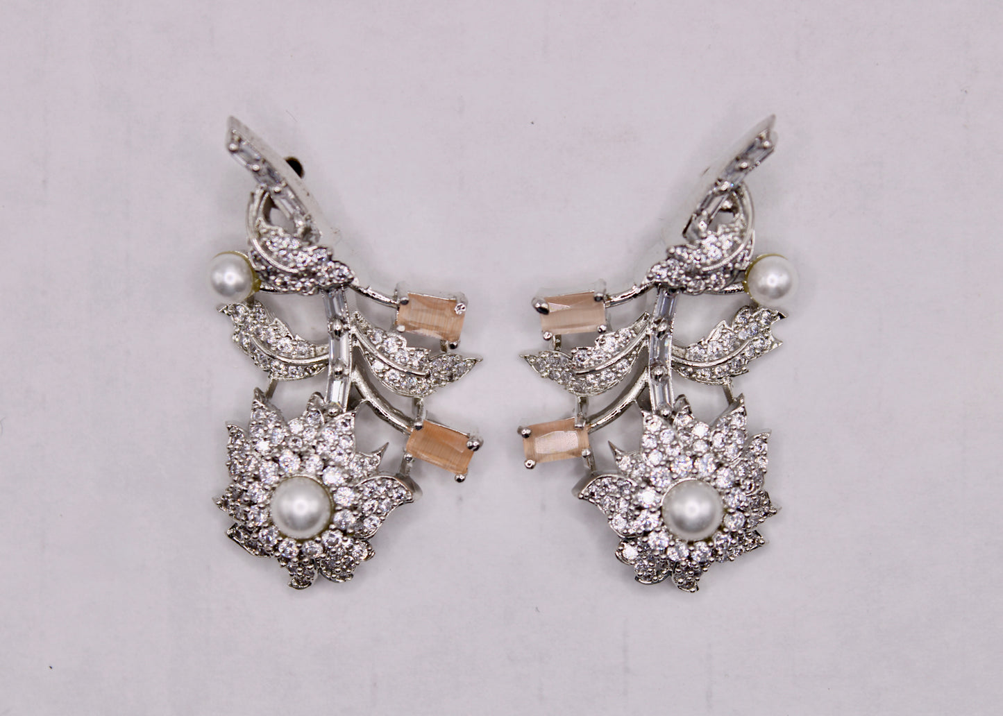 Cubic Zirconia and Mona Lisa Earrings - E7077