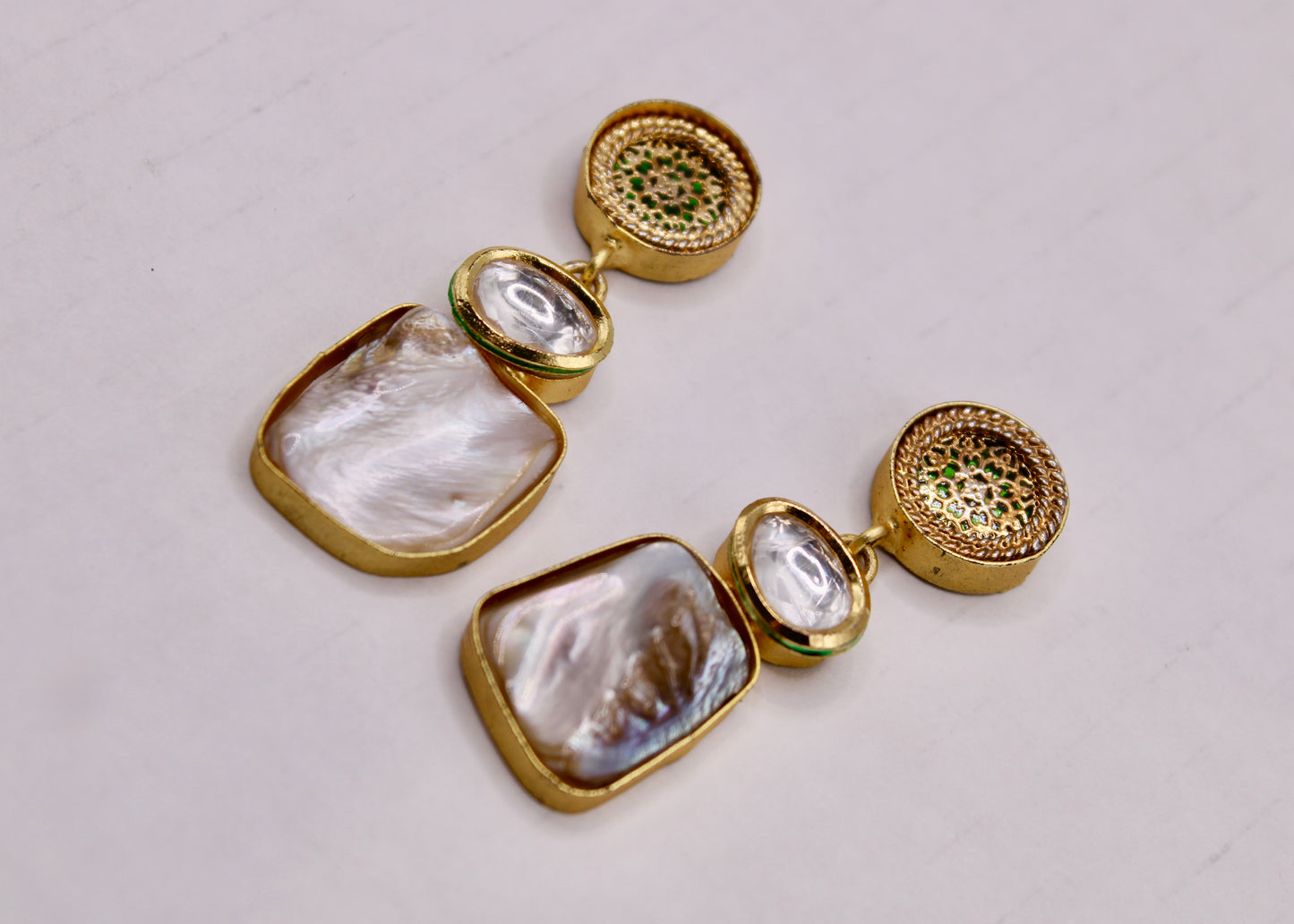 Kundan Uncut Earrings - E7073