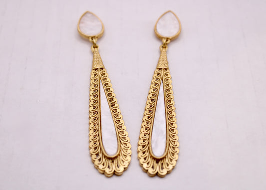 Matte Faux Opal Earrings - E7071