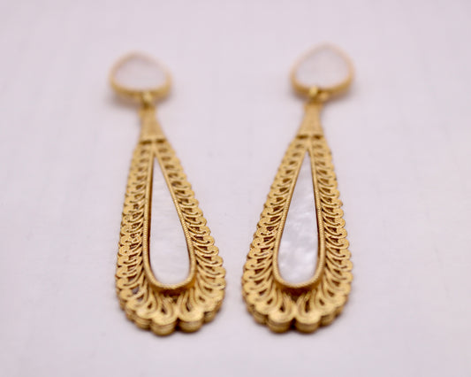 Matte Faux Opal Earrings - E7071