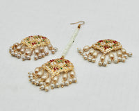 Faux Pearl and Nauratan Teeka Set - E1316