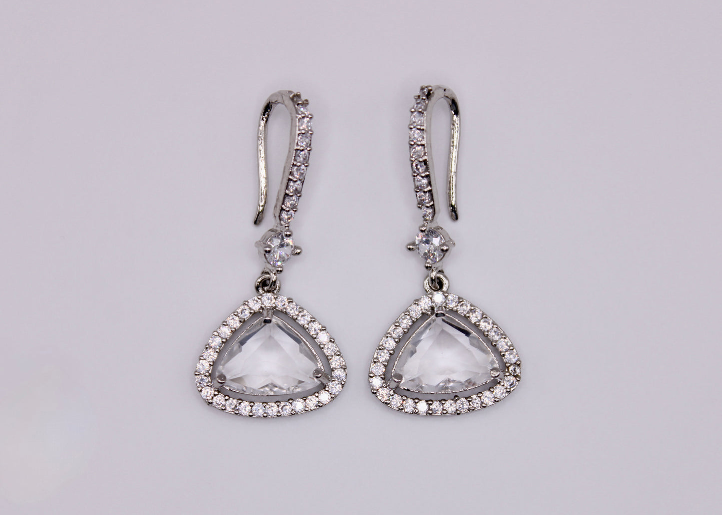Cubic Zirconia Drop Earrings - E7070