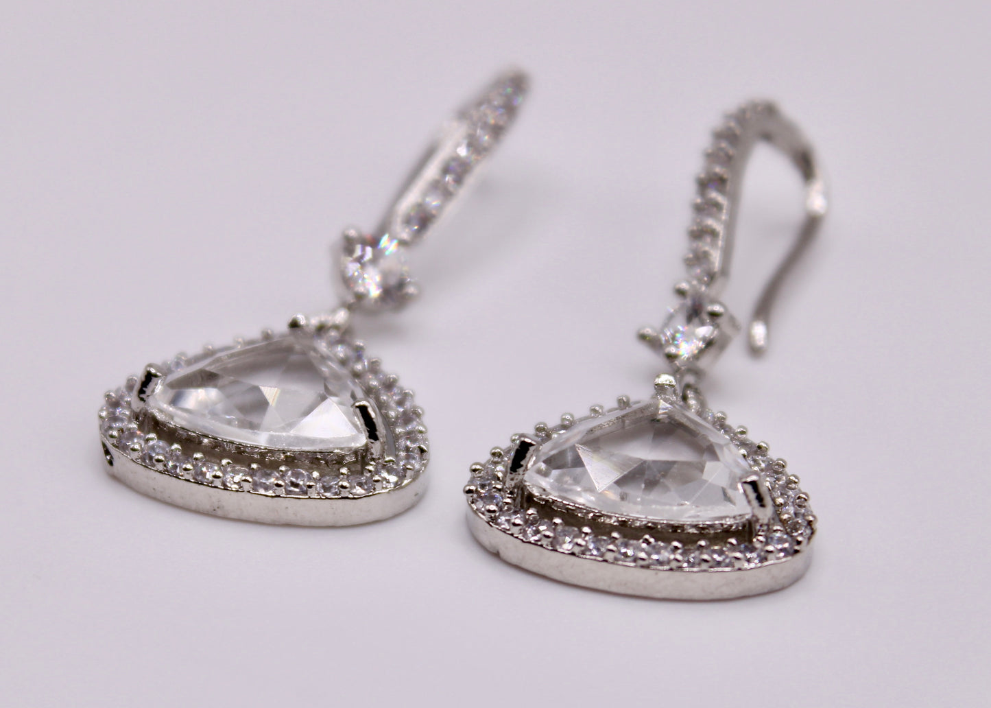 Cubic Zirconia Drop Earrings - E7070