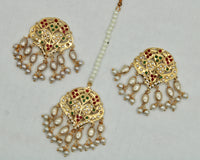 Faux Pearl and Nauratan Teeka Set - E1316