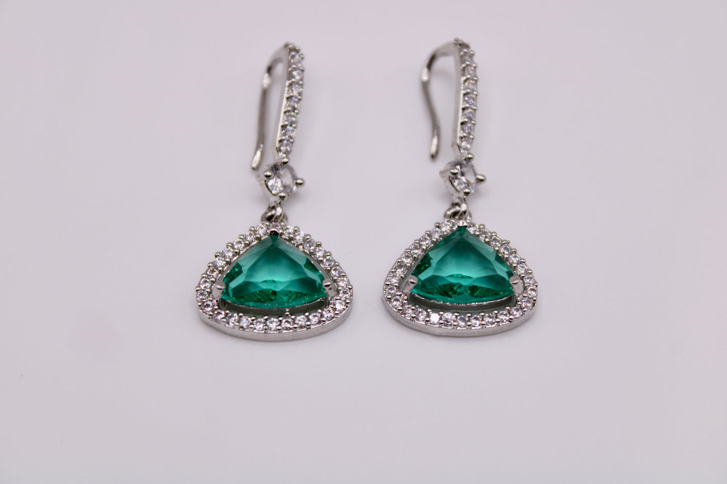 Cubic Zirconia Drop Earrings - E7070