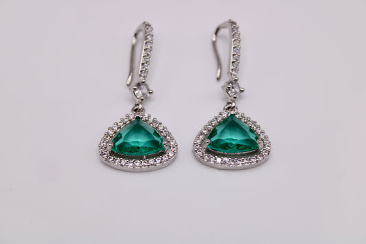 Cubic Zirconia Drop Earrings - E7070