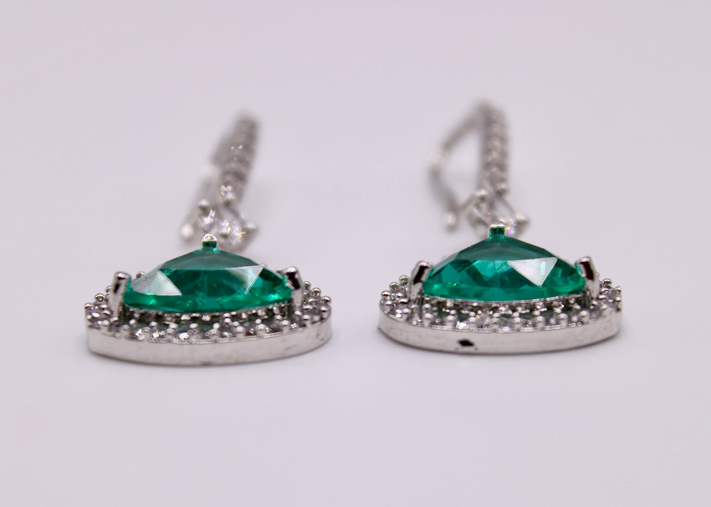 Cubic Zirconia Drop Earrings - E7070