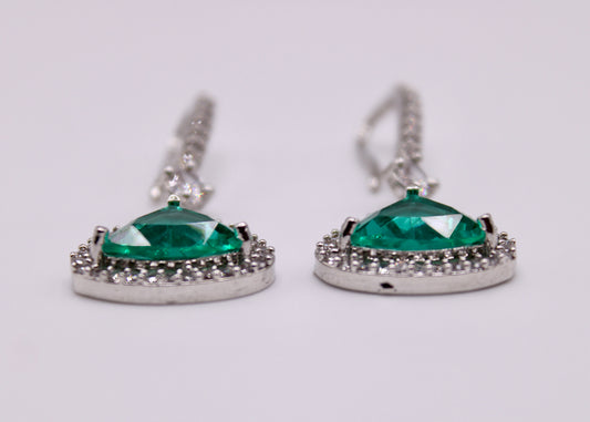 Cubic Zirconia Drop Earrings - E7070