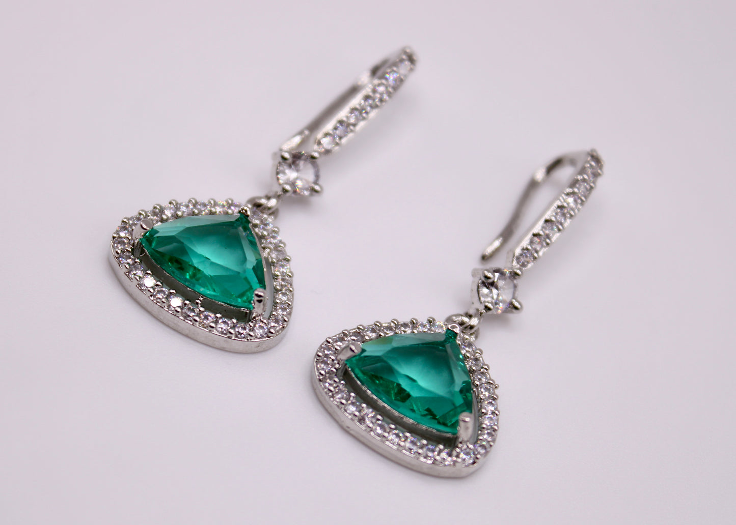 Cubic Zirconia Drop Earrings - E7070