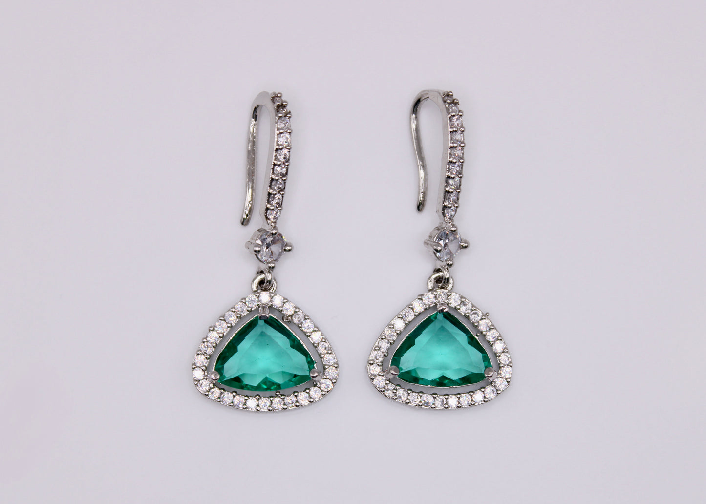 Cubic Zirconia Drop Earrings - E7070