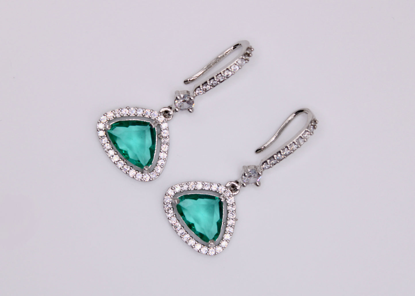 Cubic Zirconia Drop Earrings - E7070