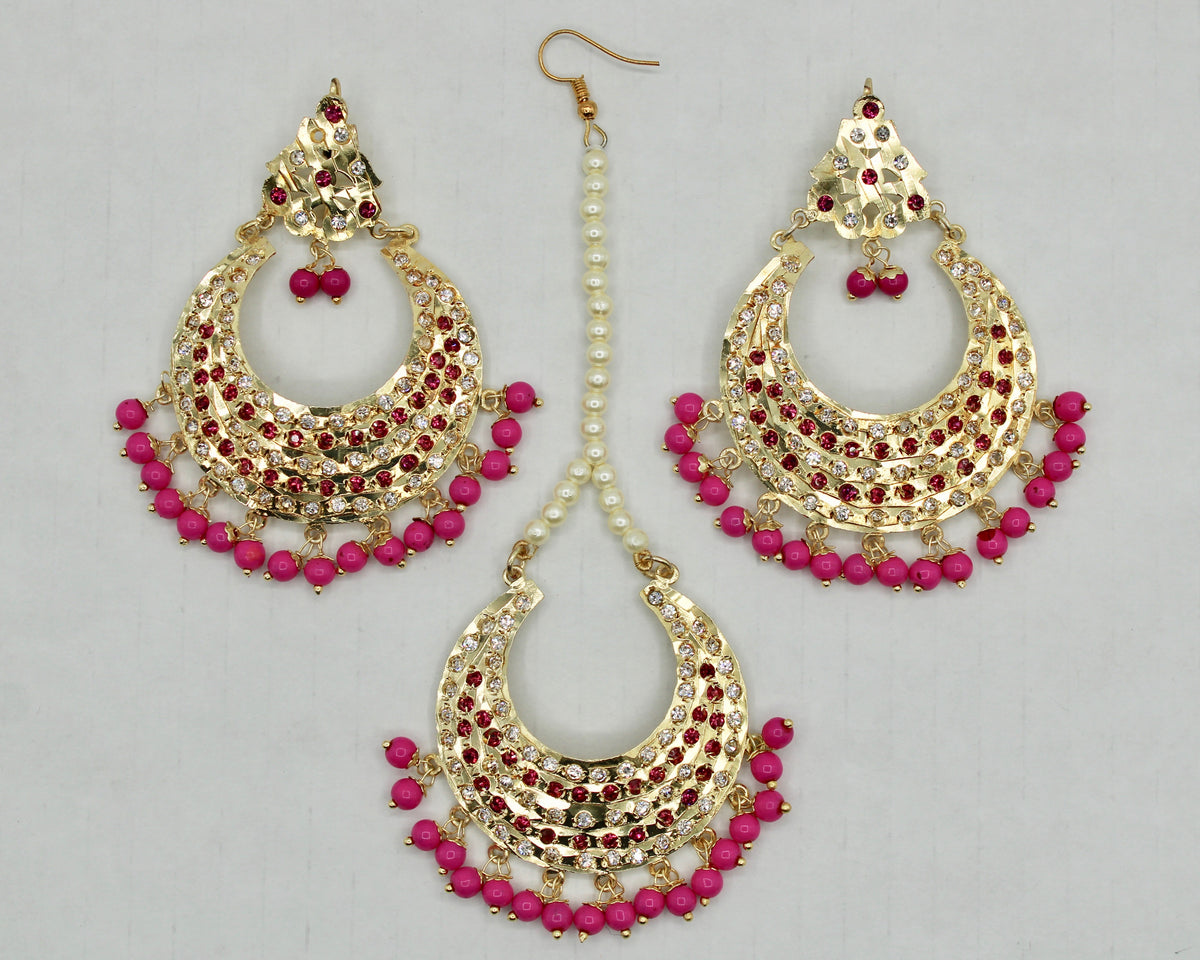 Hyderabadi Chaand Bali Teeka Set - E1315