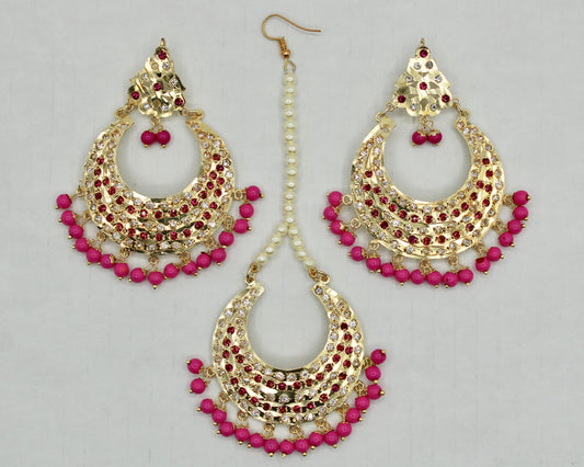 Hyderabadi Chaand Bali Teeka Set - E1315