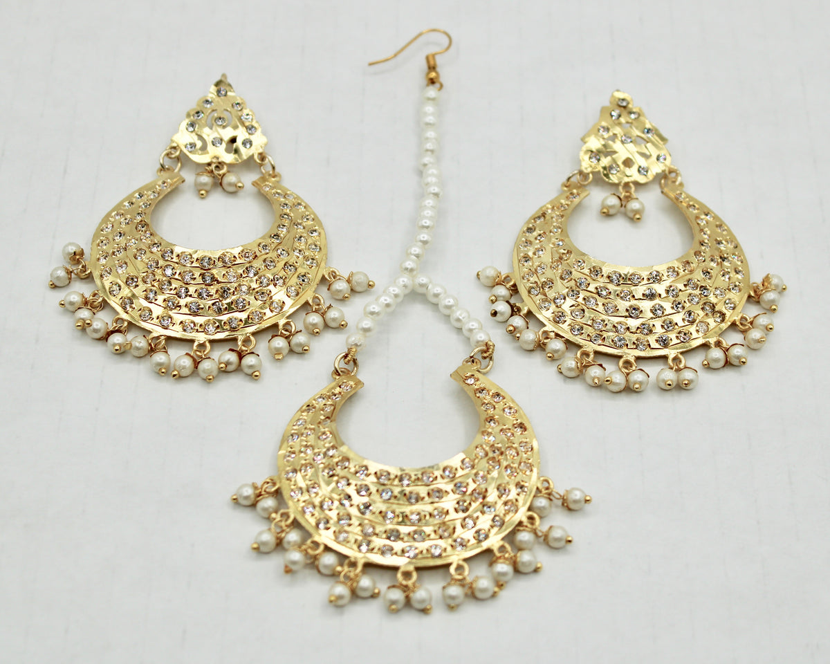 Hyderabadi Chaand Bali Teeka Set - E1315