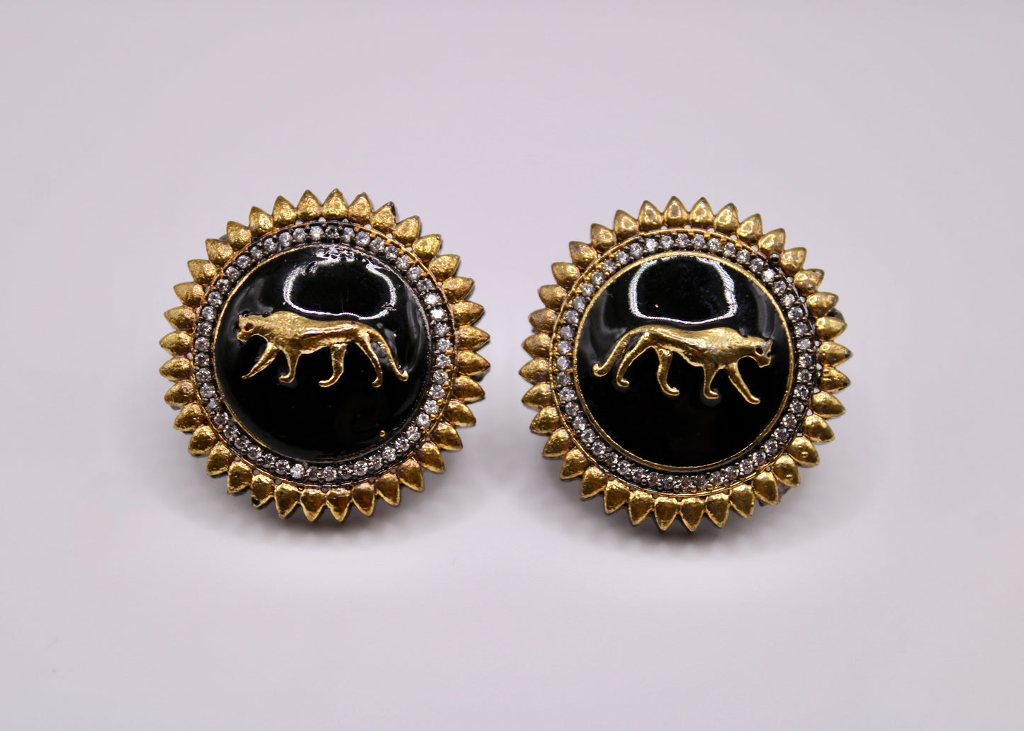 Meena and Cubic Zirconia Stud Earrings - E7068