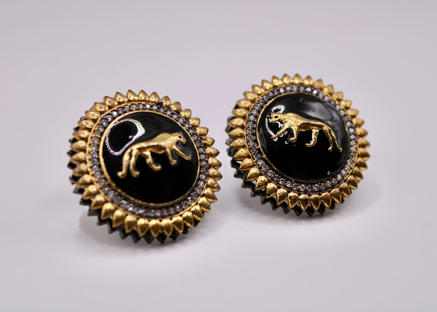 Meena and Cubic Zirconia Stud Earrings - E7068