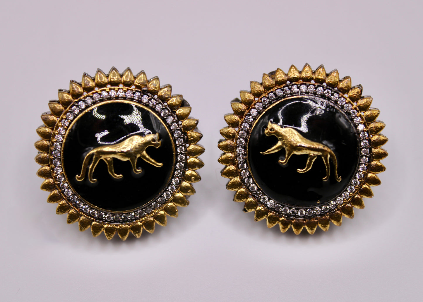 Meena and Cubic Zirconia Stud Earrings - E7068