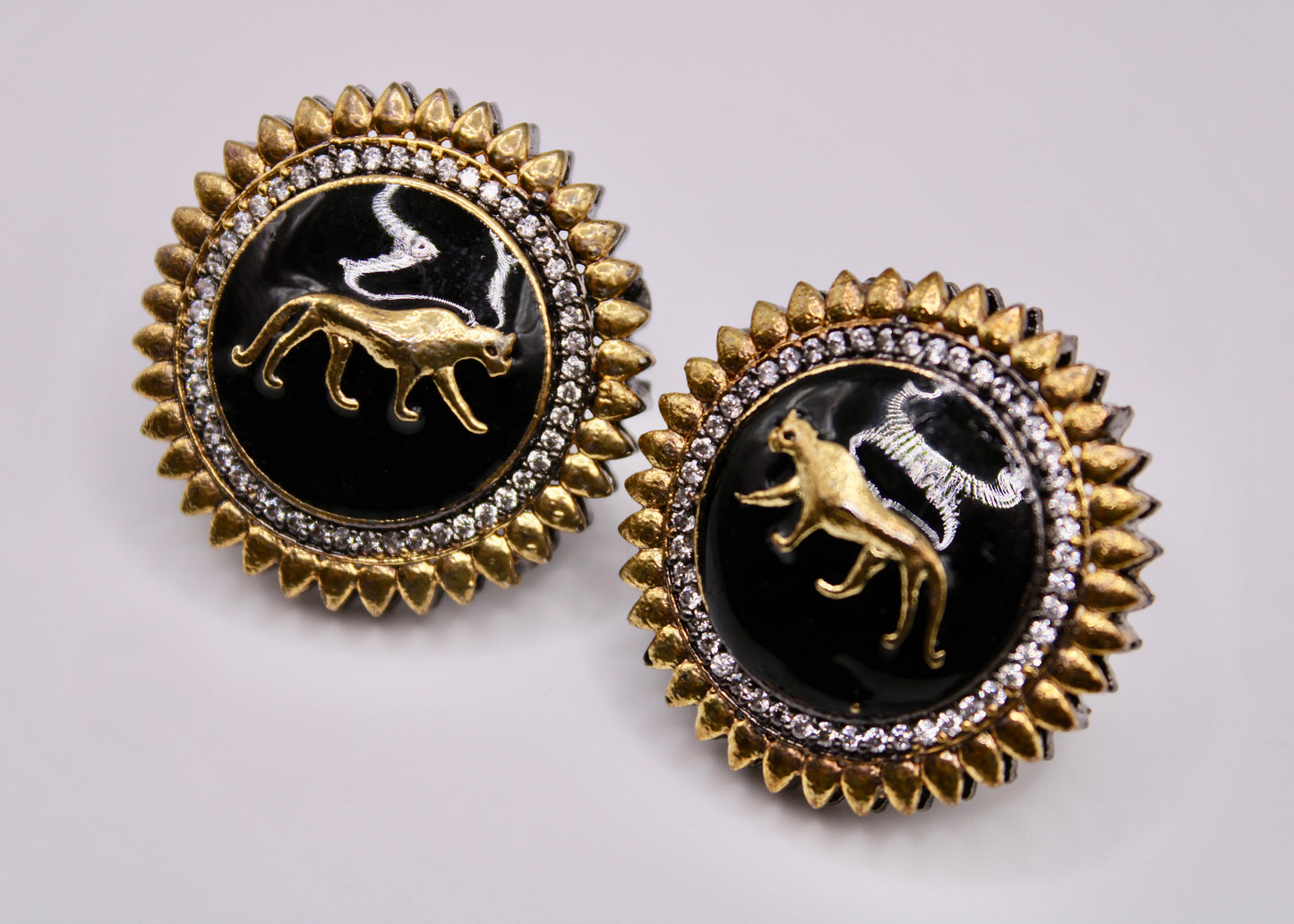 Meena and Cubic Zirconia Stud Earrings - E7068