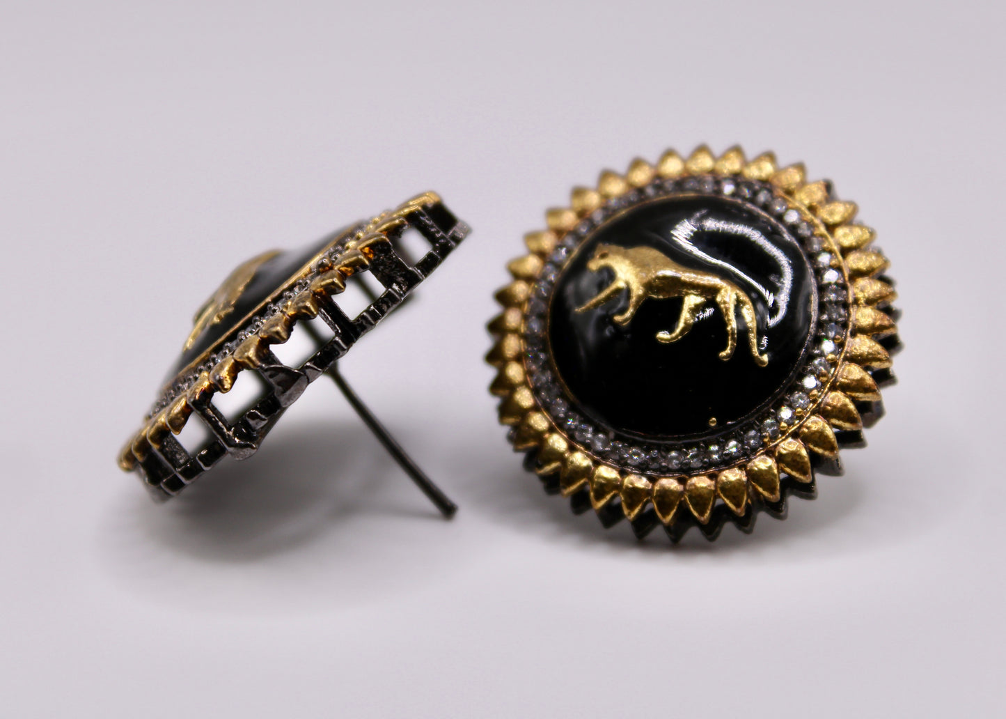 Meena and Cubic Zirconia Stud Earrings - E7068