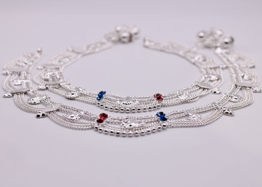 Traditional Indian Layered Anklet - E7067