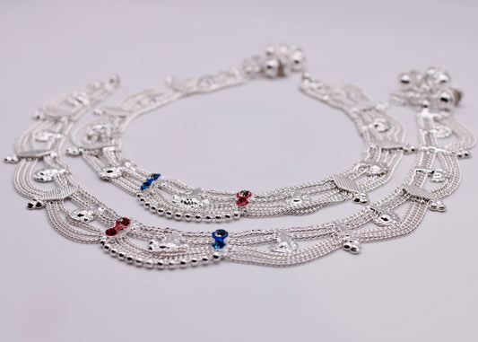 Traditional Indian Layered Anklet - E7067