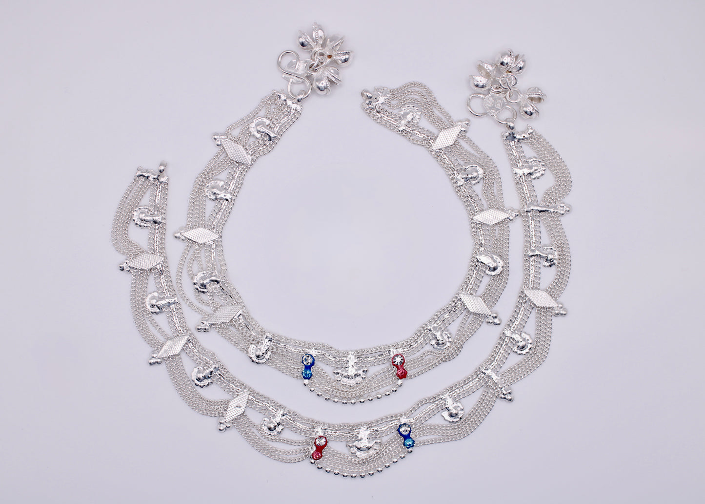 Traditional Indian Layered Anklet - E7067